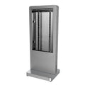 Peerless-AV KIPC2555-S-WHL 55" Curve Totem/Portrait Back-To-Back Kiosk w/ Wheeled Base-Silver