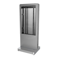 Peerless-AV KIPC2555-S-WHL 55" Curve Totem/Portrait Back-To-Back Kiosk w/ Wheeled Base-Silver