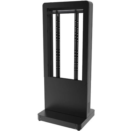Peerless-AV KIPC2555B-3-WHL 55" Curve Totem/Portrait Back-To-Back Kiosk With Wheeled Base