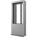 Peerless-AV KIPC2565B-S Floorstanding Back-to-Back Portrait Kiosk for Two 65" Displays up to 1.81" Deep (Silver)