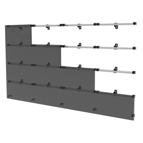 Peerless DS-LEDUNV610-17X6 Universal Trim Kit for dvLED Video Walls (17' Vented x 6' Solid) - OfficeWonderland
