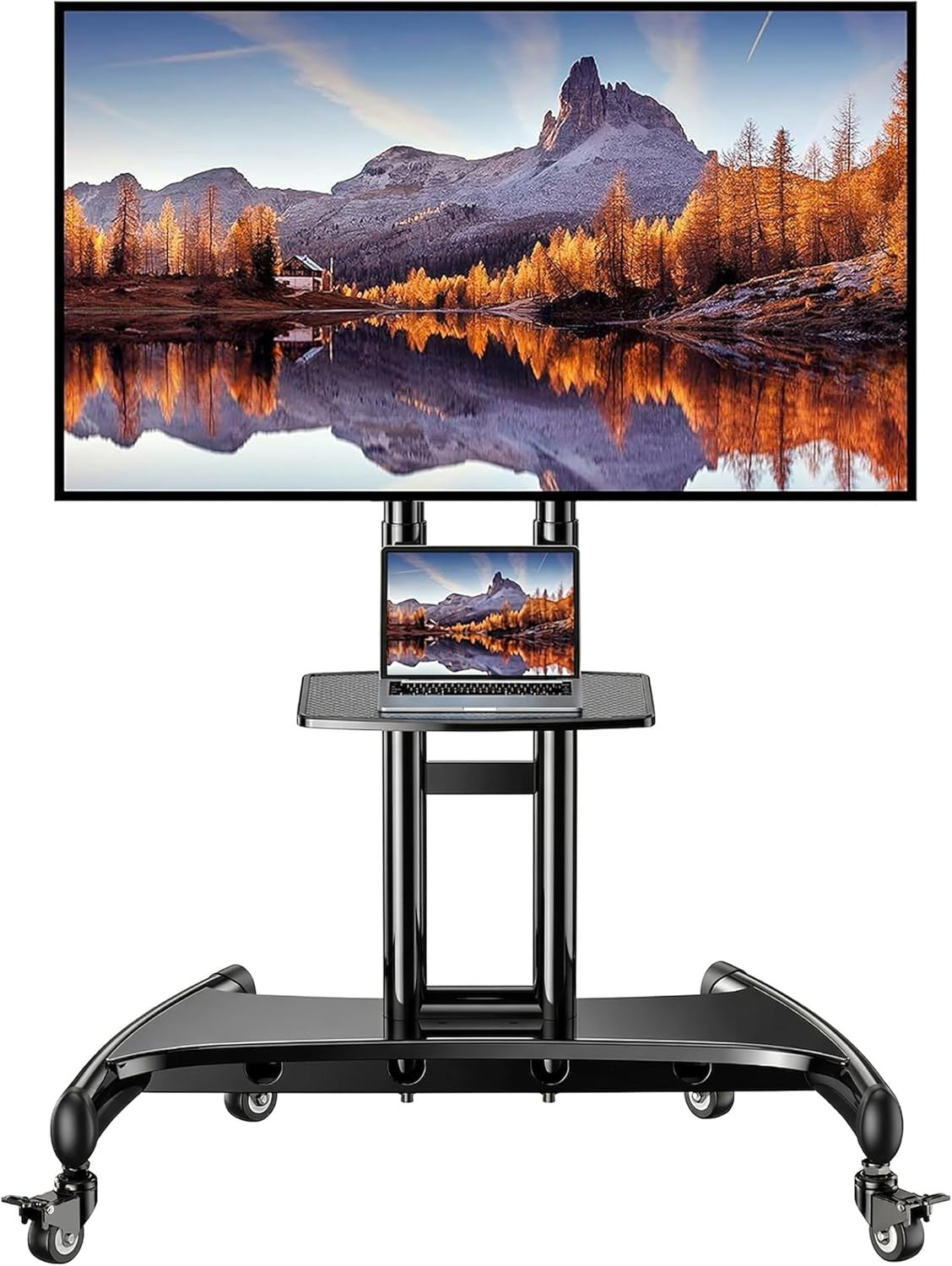 Perlegear Rolling TV Stand for 32-84 Inch TV, Mobile TV Cart up to 100lbs, PGTVMC05-1