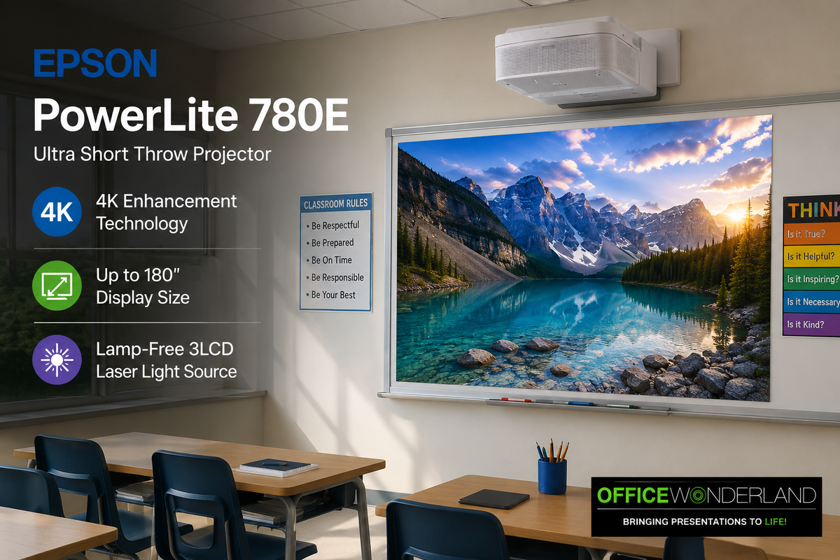 Epson PowerLite 780E 4,200 Lumens Ultra Short Throw 4K Enhancement Laser Projector