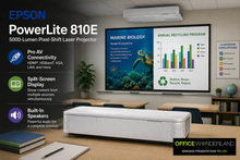 Epson PowerLite 810E 5000-Lumen Pixel-Shift 4K Extreme Short-Throw Laser Projector Bundle with Mobile Cart (White)