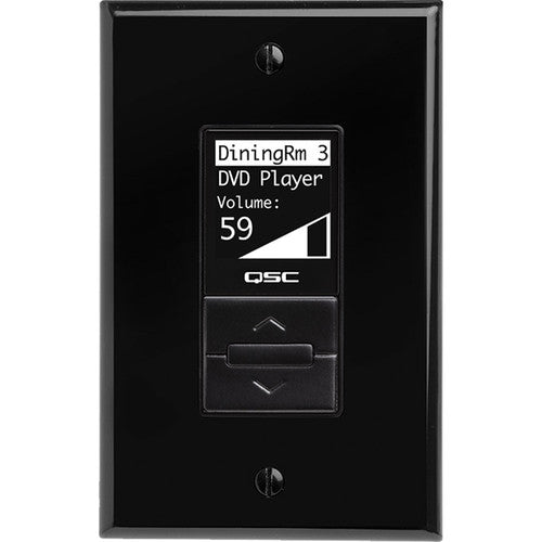 QSC MP-MFC Decora-Style Wall Controller for MP-M Series Mixers (Black)