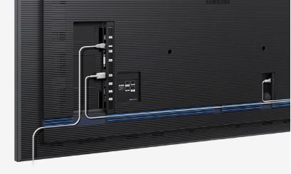 Samsung QB98T 98in 4K UHD Digital Signage LED Display view of back Cable Management feature