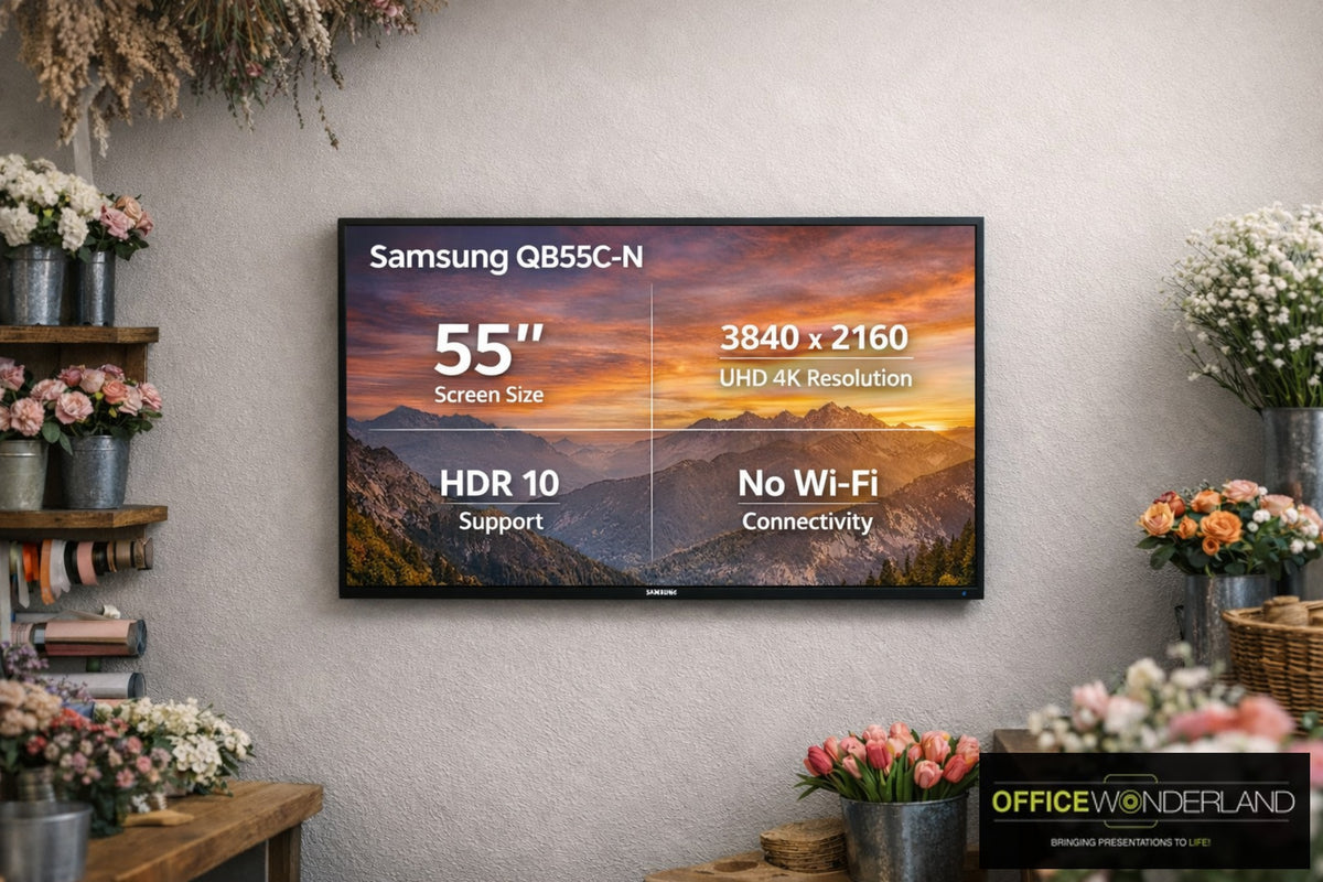 Samsung QB55C-N 55" Commercial 4K UHD LED LCD Display - No Wi-Fi