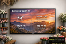 Samsung QB75C-N 75" UHD 4K HDR Commercial Display - No Wi-Fi / No Bluetooth