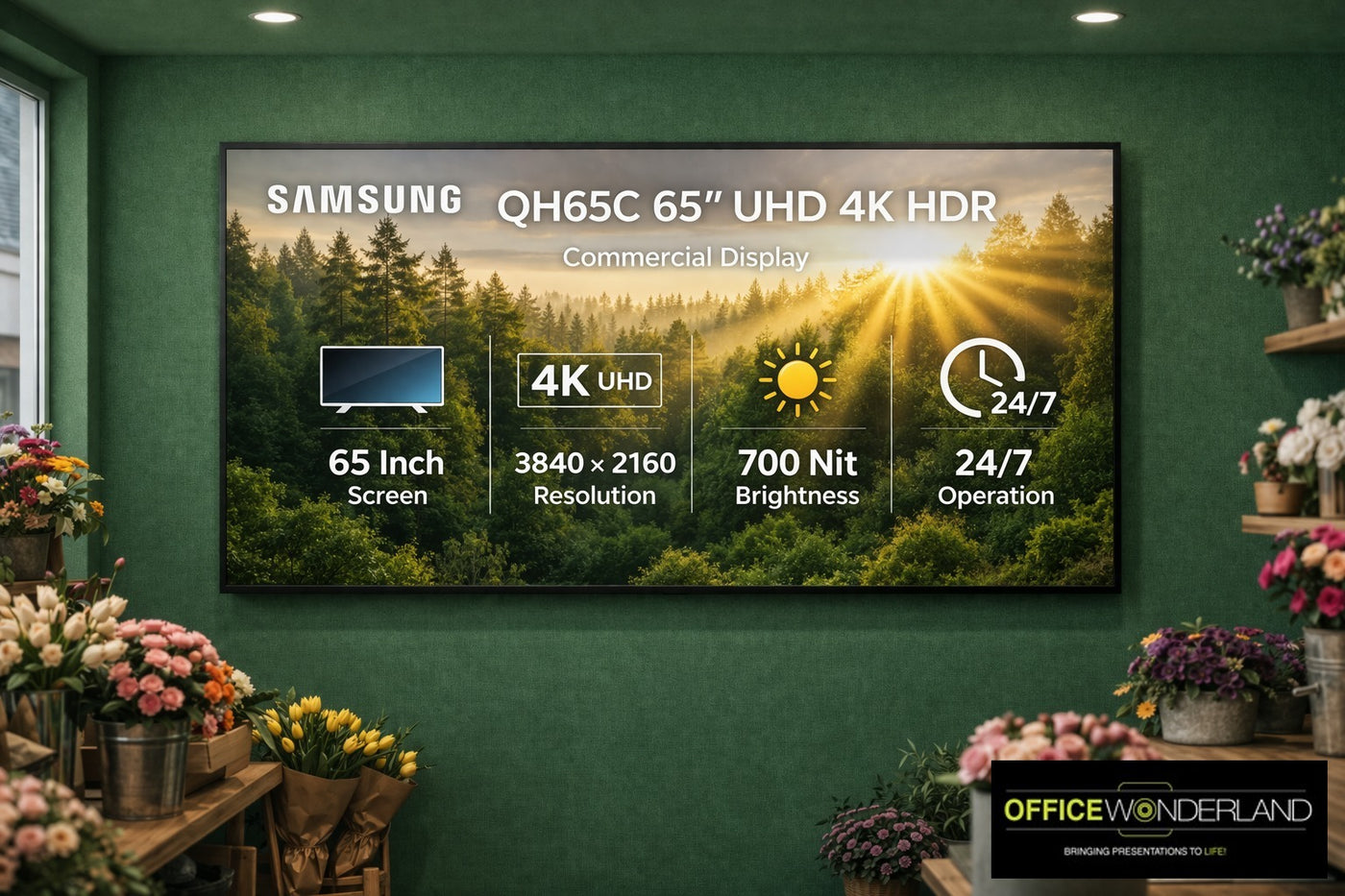 Samsung QH65C 65" 4K UHD Commercial Monitor