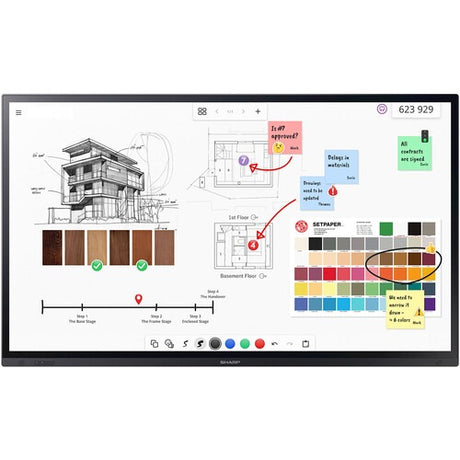 Sharp PN-LA752 75 UHD 4K HDR Touchscreen Commercial Monitor