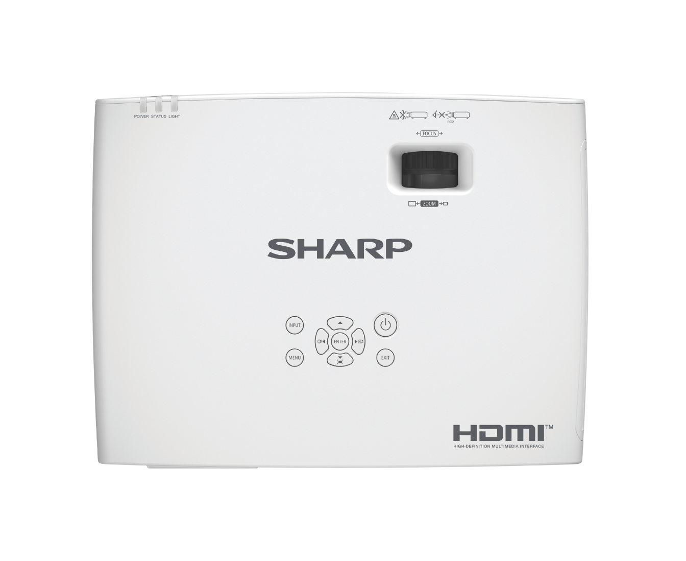 Sharp XP-E501U-W WUXGA Laser LCD Projector Top 