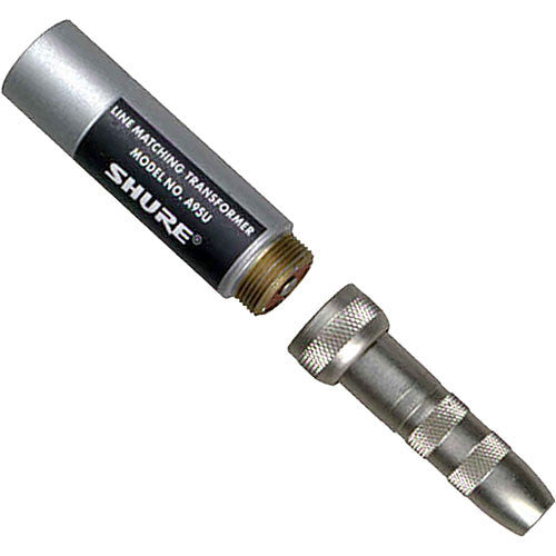 Shure A95U - Reversible Impedance Line Matching Transformer - In-Line XLR Male to 1 4 Phone (Plug and Jack) Barrel