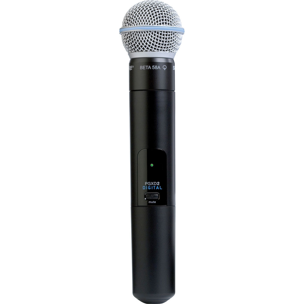 Shure PGXD2BETA58-X8 Digital Wireless Handheld Microphone Transmitter with Beta 58A Capsule