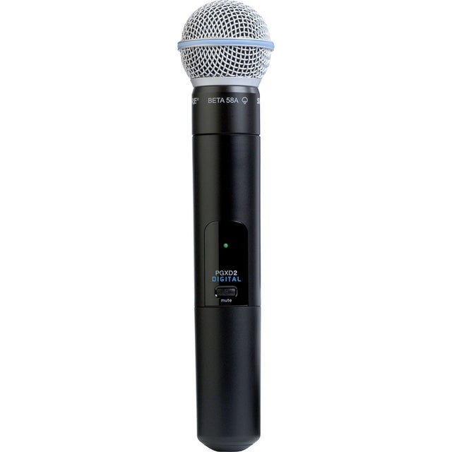 Shure PGXD2BETA58-X8 Digital Wireless Handheld Microphone Transmitter with Beta 58A Capsule