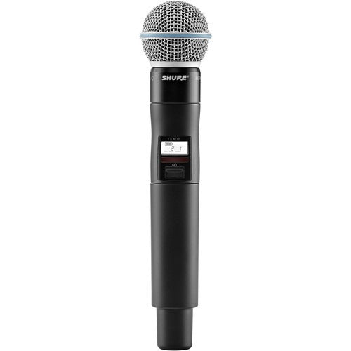 Shure QLXD2 B58A Digital Handheld Wireless Microphone Transmitter with Beta 58A Capsule (X52 902 to 928 MHz)