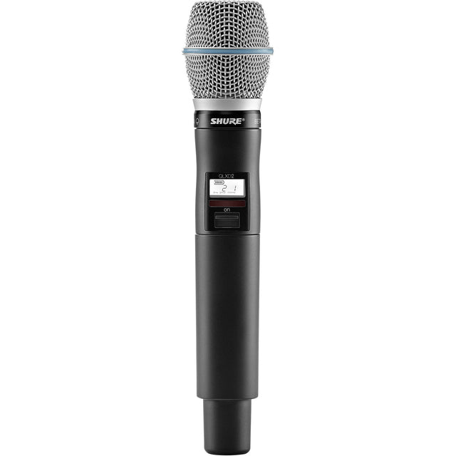 Shure QLXD2 B87A Digital Handheld Wireless Microphone Transmitter with Beta 87A Capsule (X52 902 to 928 MHz)