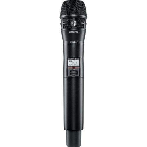 Shure QLXD2 KSM8 Digital Handheld Wireless Microphone Transmitter with KSM8 Capsule (H50 534 to 598 MHz)