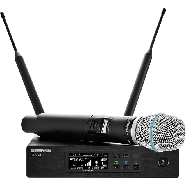 Shure QLXD24 B87A Digital Wireless Handheld Microphone System with Beta 87A Capsule (G50 470 to 534 MHz)