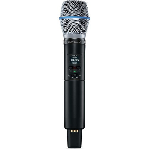 Shure SLXD2 B87A Digital Wireless Handheld Microphone Transmitter with Beta 87A Capsule (H55 514 to 558 MHz)