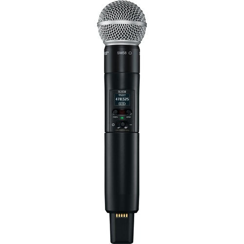 Shure SLXD2 SM58 Digital Wireless Handheld Microphone Transmitter with SM58 Capsule (G58 470 to 514 MHz)