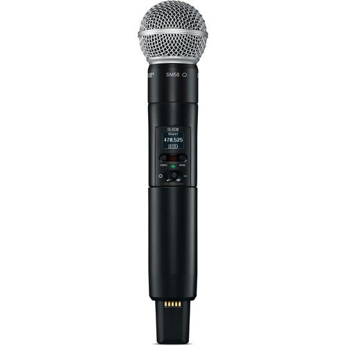 Shure SLXD2 SM58 Digital Wireless Handheld Microphone Transmitter with SM58 Capsule (H55 514 to 558 MHz)