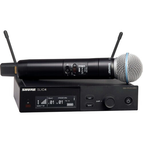 Shure SLXD24 B58 Digital Wireless Handheld Microphone System with Beta 58A Capsule (H55 514 to 558 MHz)