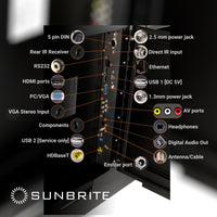 Sunbrite Signature 2 SB-P2-65-4KBL 65 inch Pro LED HDR 4K Outdoor TV - Full Sun 4