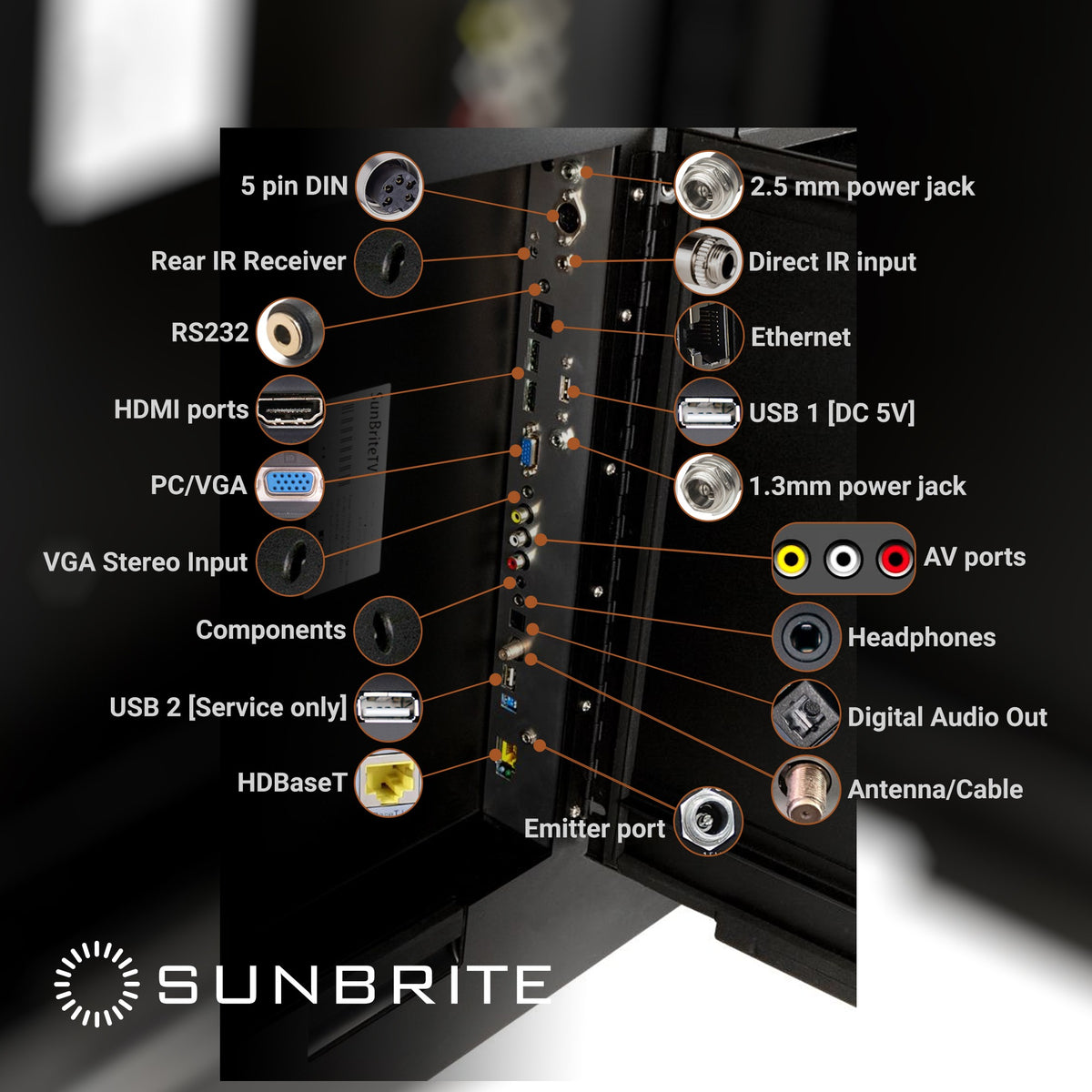 Sunbrite Signature 2 SB-P2-65-4KBL 65 inch Pro LED HDR 4K Outdoor TV - Full Sun 4