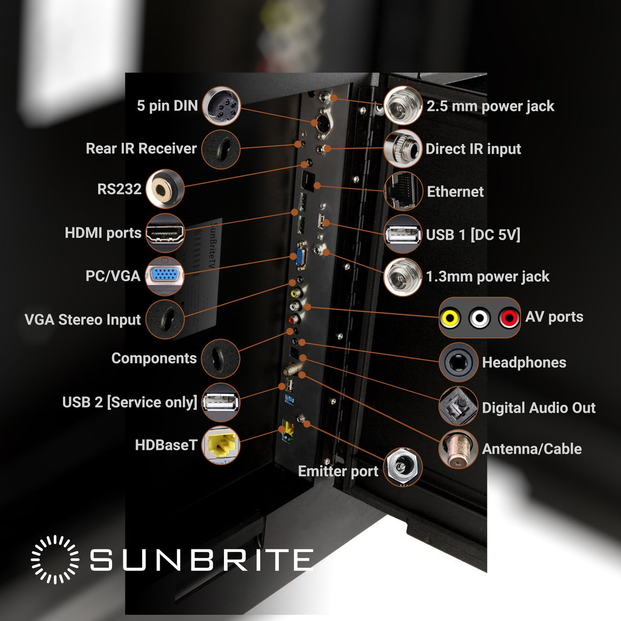 Sunbrite Signature 2 SB-S2-43-4K-BL 43 inch LED HDR 4K Outdoor TV - Partial Sun 4
