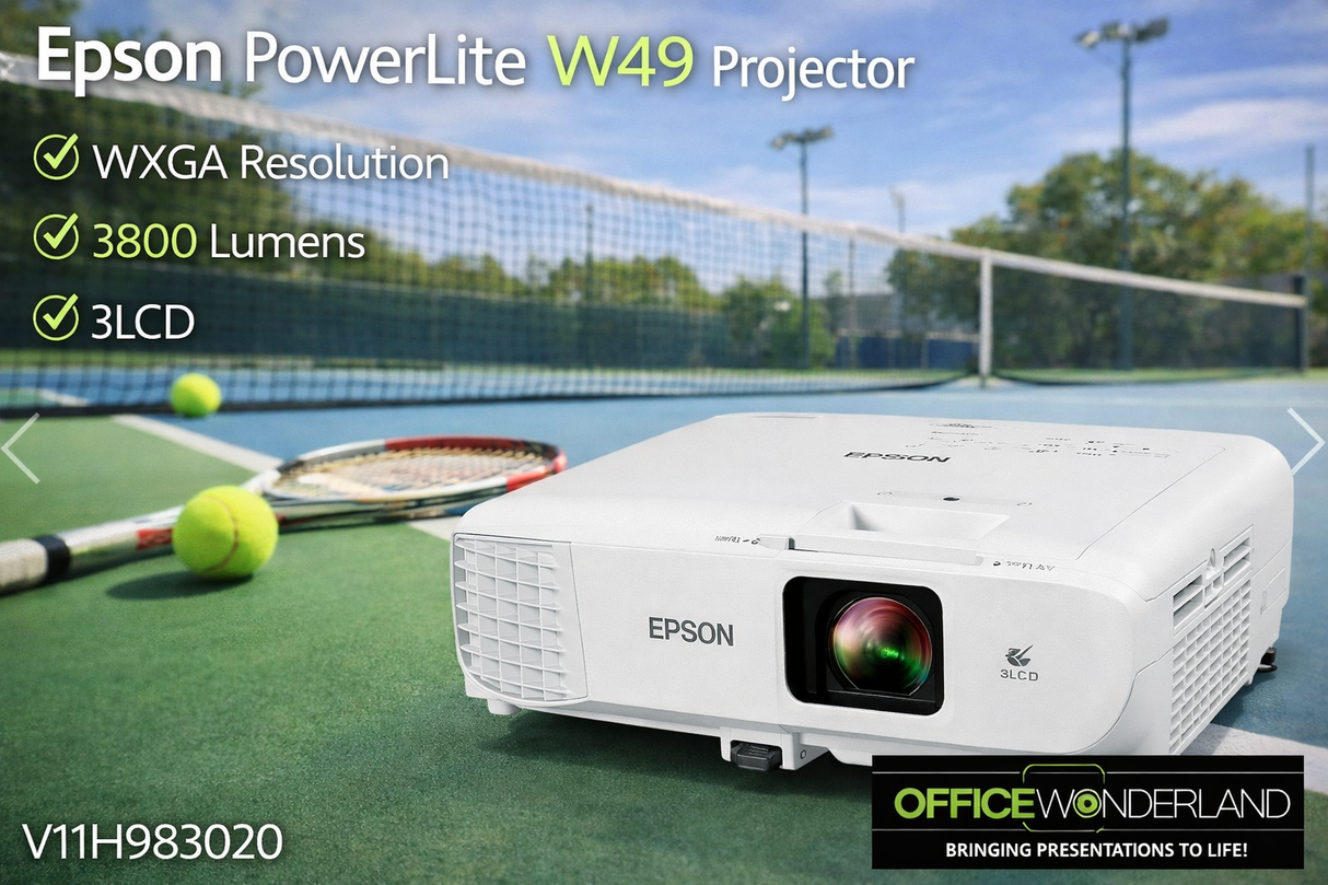 Epson PowerLite W49 3LCD WXGA Classroom Projector with HDMI V11H983020