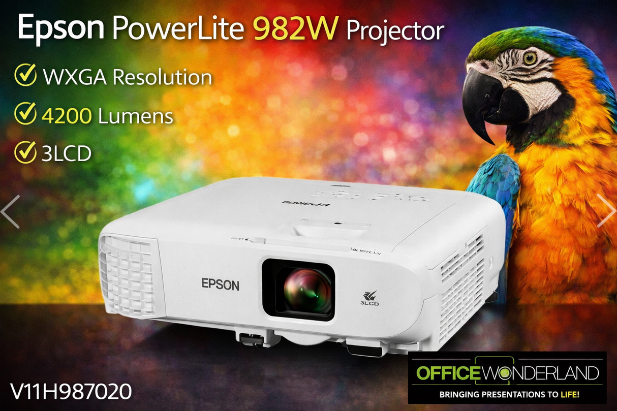 Epson PowerLite 982W WXGA 3LCD Projector