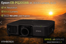 Epson EB-PQ2008B K laser projector with sunset background