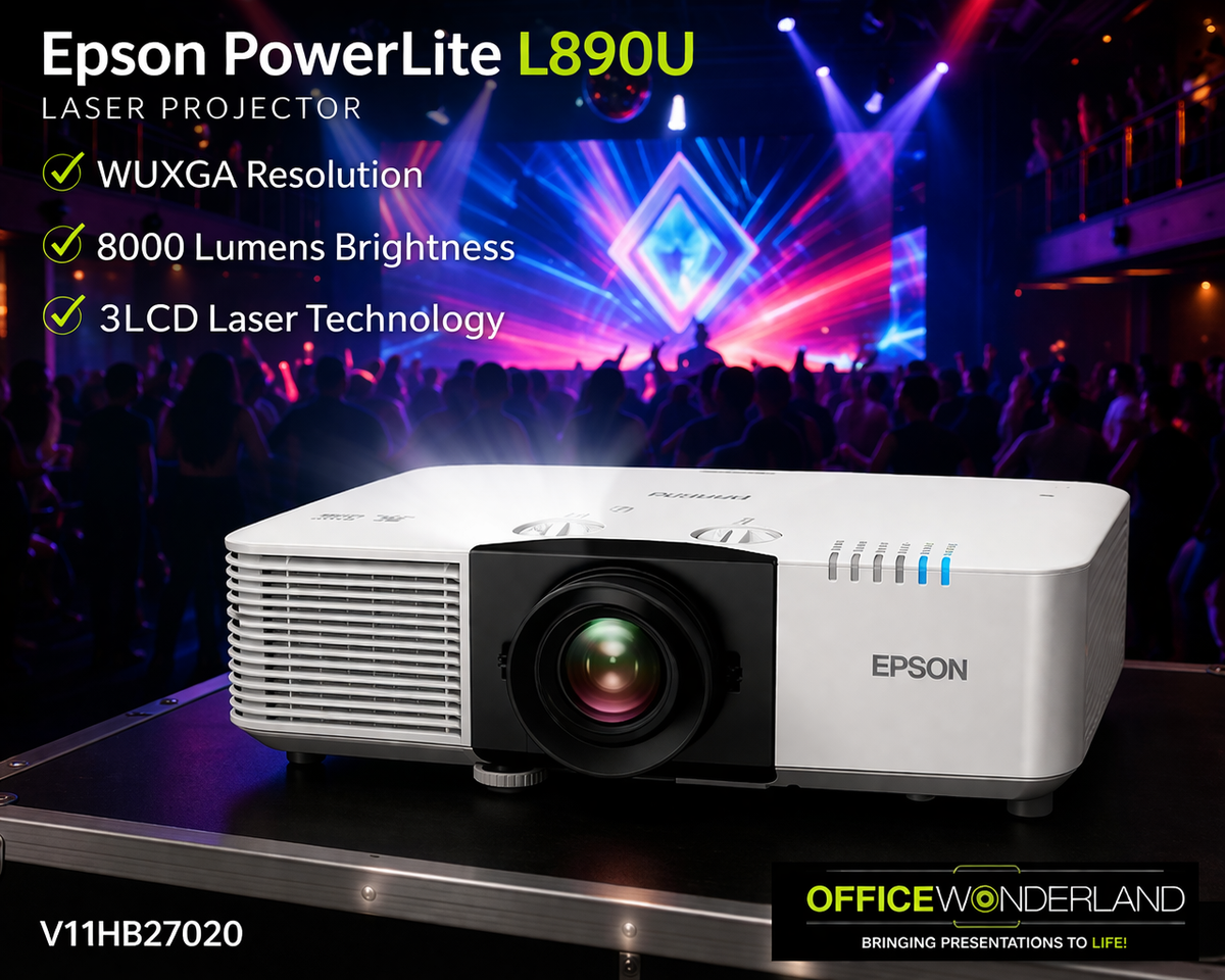 Epson PowerLite L890U 8000-Lumen WUXGA Laser 3LCD Projector (White)