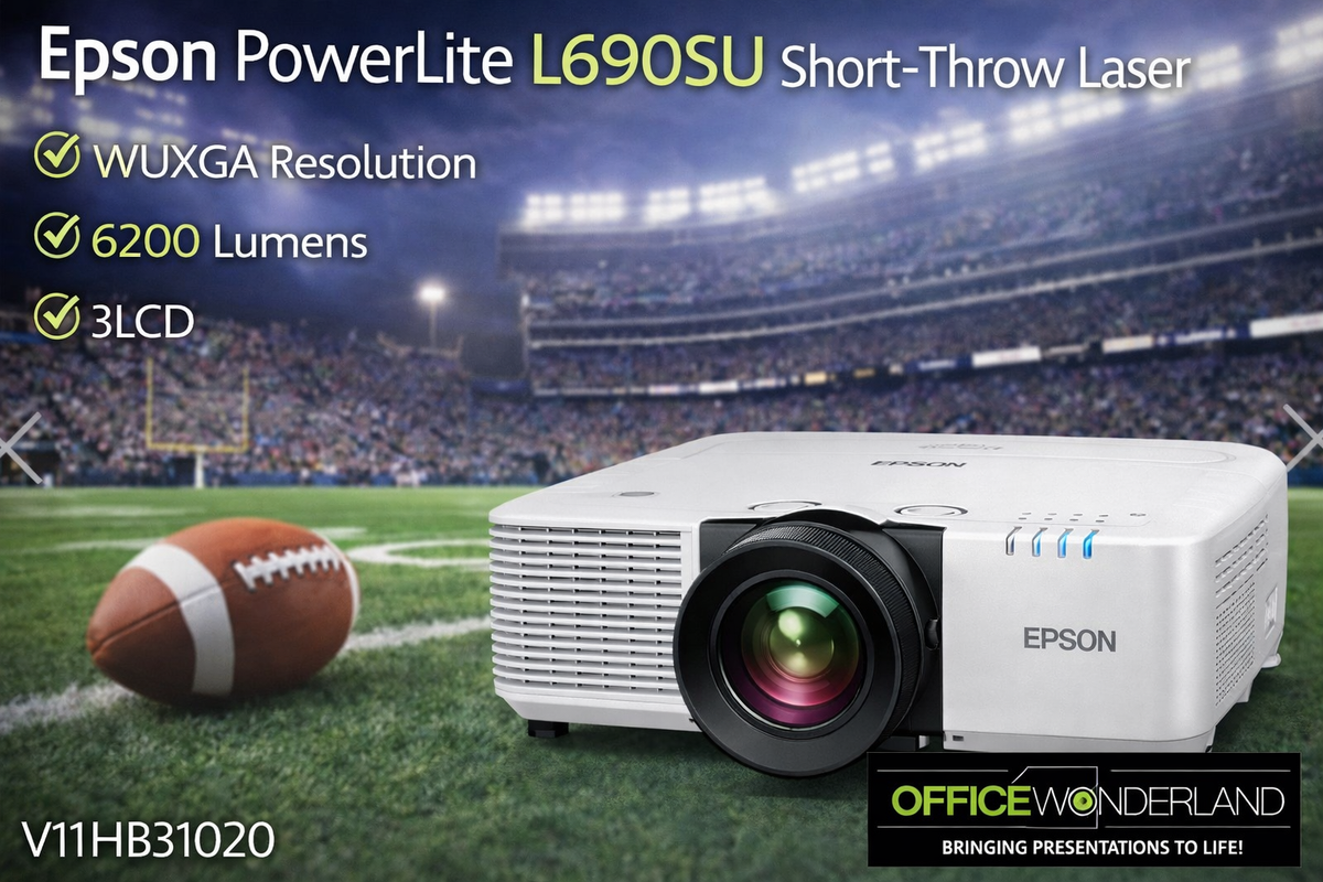 Epson PowerLite L690SU 6,200-Lumen Short Throw WUXGA 3LCD Laser Projector