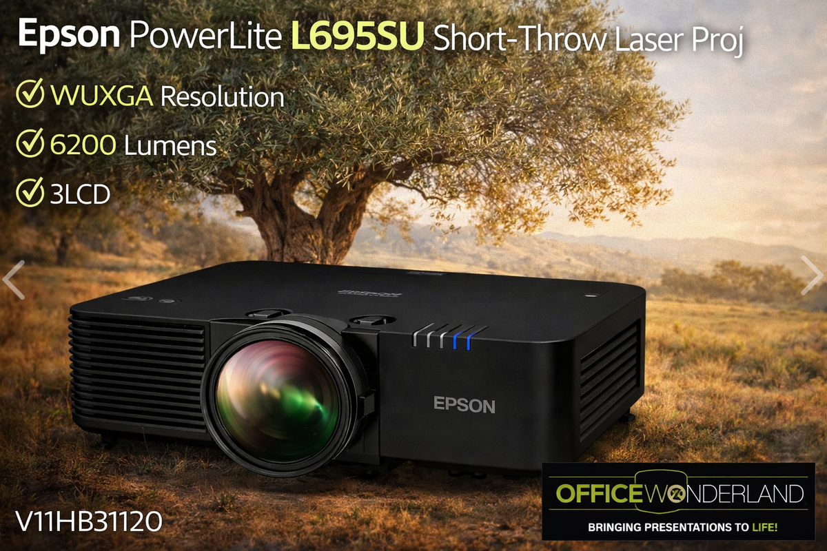 Epson PowerLite L695SU WUXGA Short-Throw Laser 3LCD Projector (Black)