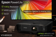 Epson PowerLite 1290 projector with a colorful display and office setting.