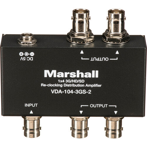 Marshall Electronics VDA-104-3GS-2 1x4 3G/HD/SD-SDI Reclocking Distribution Amplifier