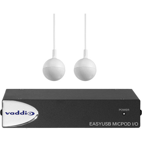 Vaddio EasyUSB MicPOD I O Interface with Two CeilingMIC Microphones 999-88000-000