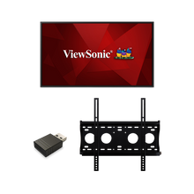 ViewSonic CDE4320-E1 43 4K UHD Presentation Display Bundle with VSB050 USB Wi-Fi Adapter & WMK-050 Wall Mount