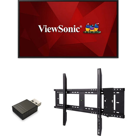 ViewSonic CDE5520-E1 55 4K Wireless Presentation Display Bundle with Mount and Wireless USB Adapter