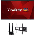 ViewSonic CDE8620 86 4K UHD Presentation Display Bundle with LB-WIFI-001 Wireless Module & WMK-047-2 Wall Mount