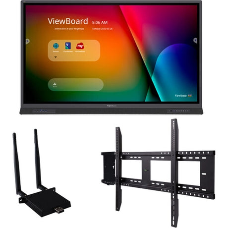 ViewSonic IFP6552-1C-E1 65 4K UHD Interactive Display with Integrated Microphone Bundle with Wall Mount