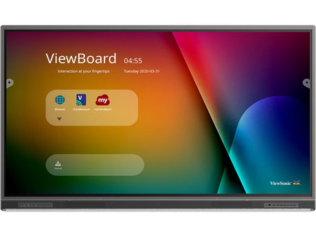 ViewSonic IFP6552-1C-E1 65 4K UHD Interactive Display with Integrated Microphone Bundle with Wall Mount1