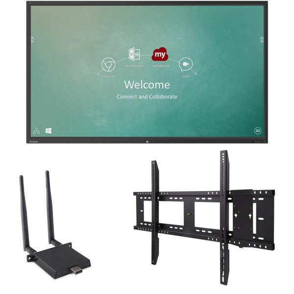 ViewSonic IFP6550-E1 65'' ViewBoard® 4K Ultra HD Interactive Flat Panel Bundle