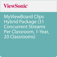 ViewSonic MVBC_HYB_1Y01 myViewBoard Clips Hybrid Package (31 Concurrent Streams Per Classroom, 1-Year, 20 Classrooms)
