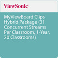 ViewSonic MVBC_HYB_1Y01 myViewBoard Clips Hybrid Package (31 Concurrent Streams Per Classroom, 1-Year, 20 Classrooms)