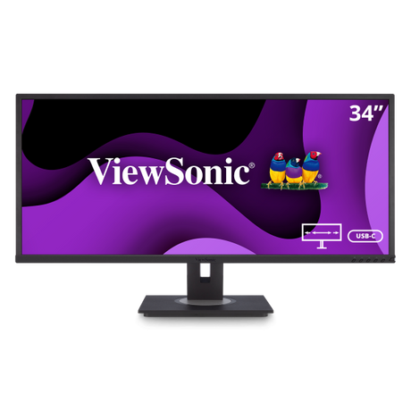 ViewSonic VG3456 34 Inch Monitor with built-in USB Type-C Docking Station