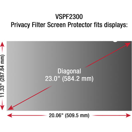 ViewSonic VSPF2300 Privacy Filter for 23 Display