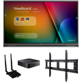 ViewSonic IFP7552-1C-C1 75" UHD 4K ViewBoard Interactive Flat Panel Bundle with Chromebox, Wi-Fi Module & Wall Mount