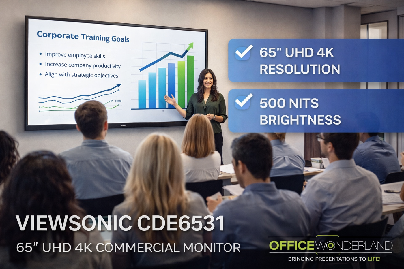 ViewSonic CDE6531 65" UHD 4K Commercial Monitor - Buy Online | Authorized Dealer
